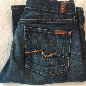 7 for All Mankind glitter detail, bootcut size 28